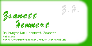 zsanett hemmert business card